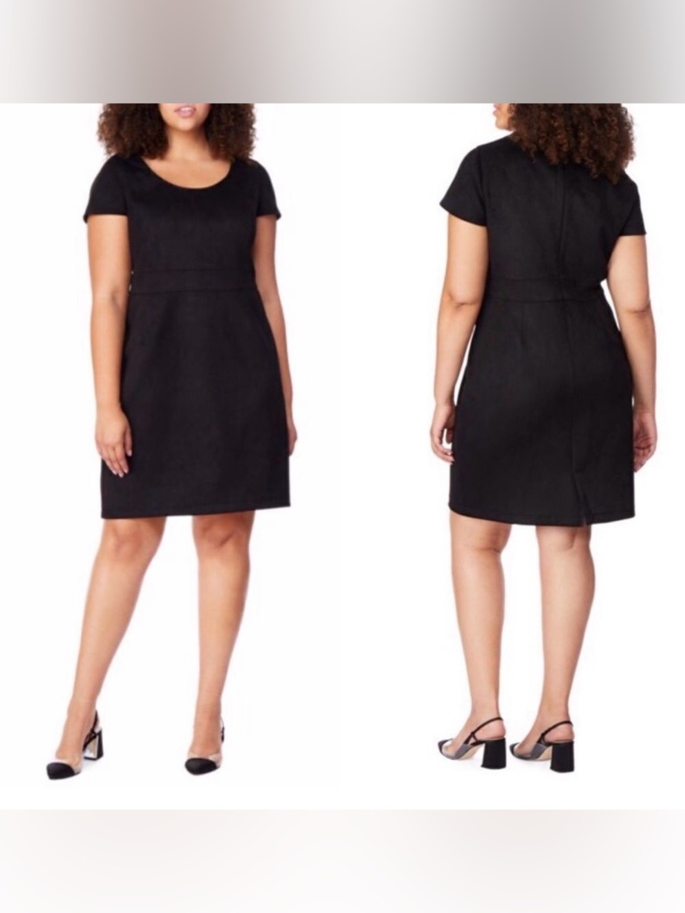 Rebel Wilson Angels Faux Black Suede Dress